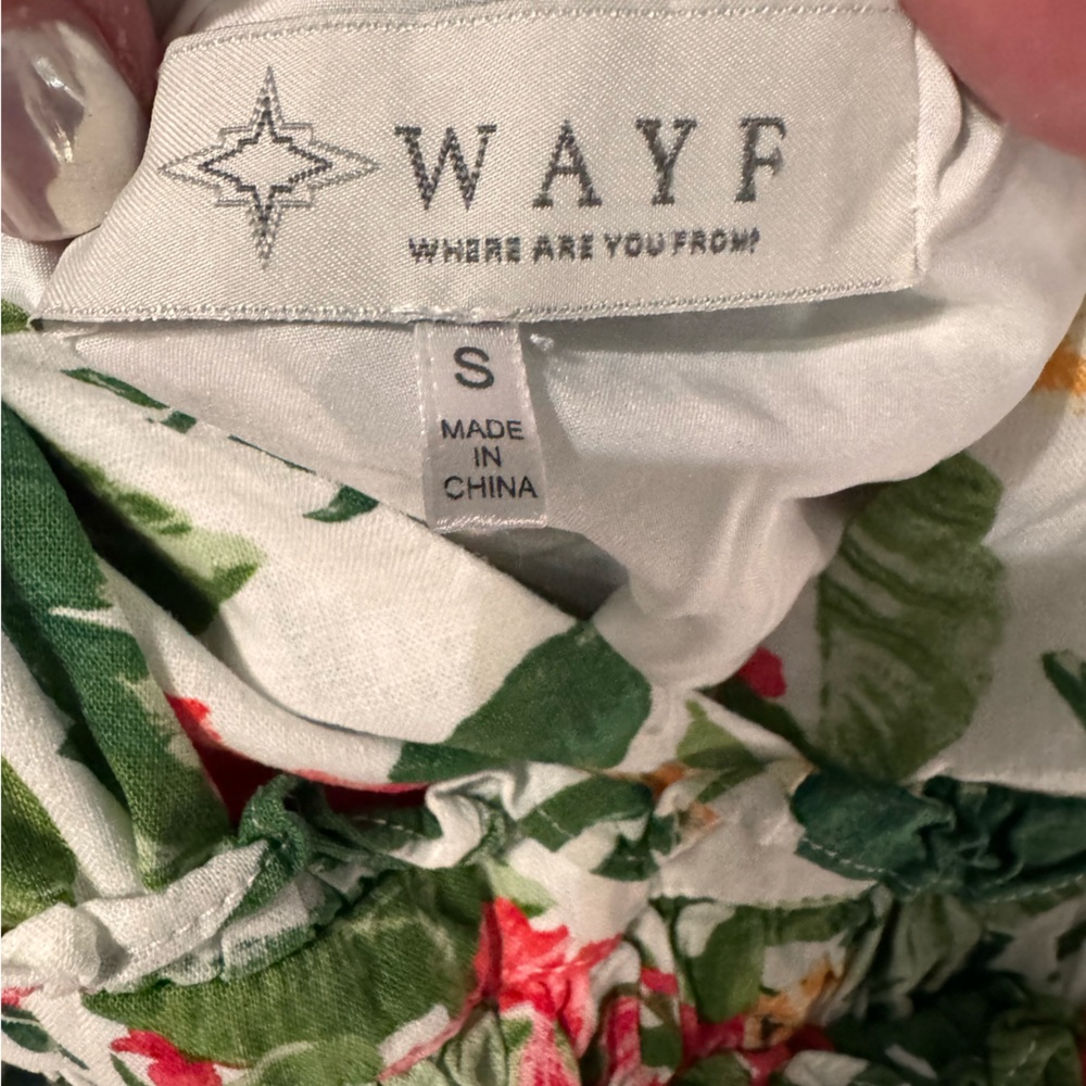 Wayf Floral Green and Red Dress - Picture 6 of 8